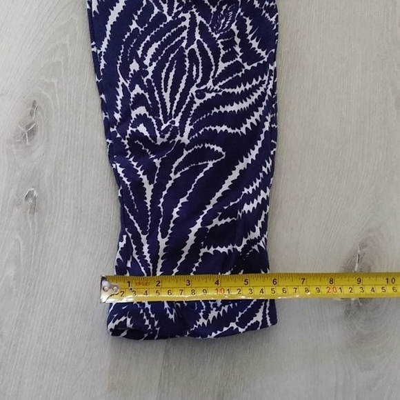 Lilly Pulitzer navy white printed pants ankle crop - Picture 7 of 12